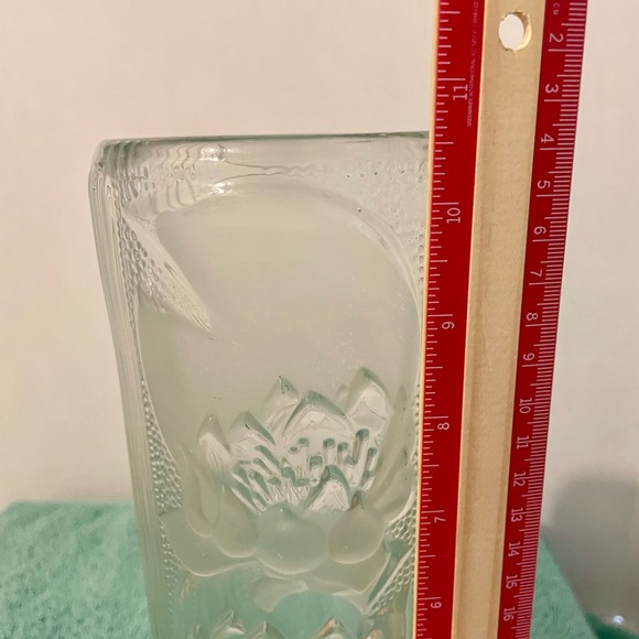 Bohemian Czech Sklo Union Hermanova Hut Art Glass Hand Pressed Vase with Flowers - Picture 13 of 15